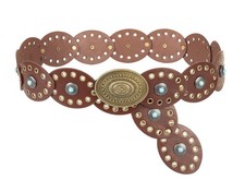 XuoAz Women Wide-Disc Western-Belts Boho-Concho-Belt Cowgirl Cowboy Chunky Be...