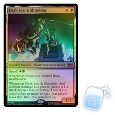 FOIL DARK LEO & SHREDDER Teenage Mutant Ninja Turtles TMT Magic MTG MINT CARD