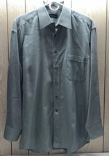 Canali Italian Long Sleeve Button Front Shirt Men's 41 16 Blue EUC