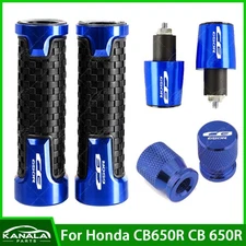 1Set CNC Handlebar Grips Handle Bar End Cap Tire Valve For Honda CB650R CB 650R