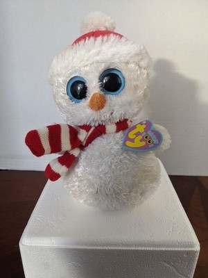 Ty Beanie Boos 7 Inch Scoops The Snowman  2010 Edition Plush