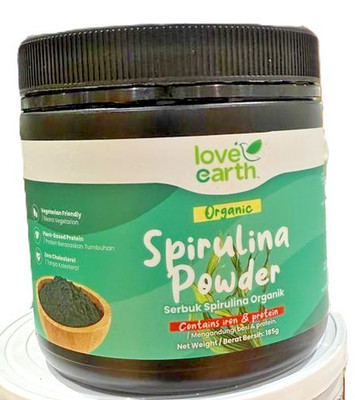 Love Earth Organic Spirulina High Quality Powder  185g - 1 Tub