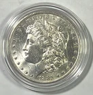 1885o Morgan Silver Dollar, AU/BU! Plastic Holder, Free Shipping!