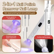 Cordless Electric Nail Drill with UV Lamp USB Rechargeable Manicure Pedicure Set