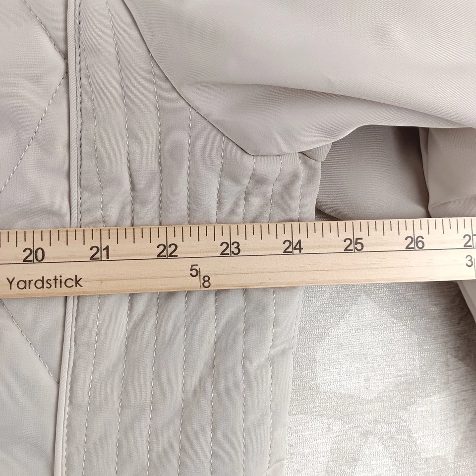 Chaqueta acolchada con capucha Covington beige para mujer talla XL manga larga cremallera completa Foto 3 de 4