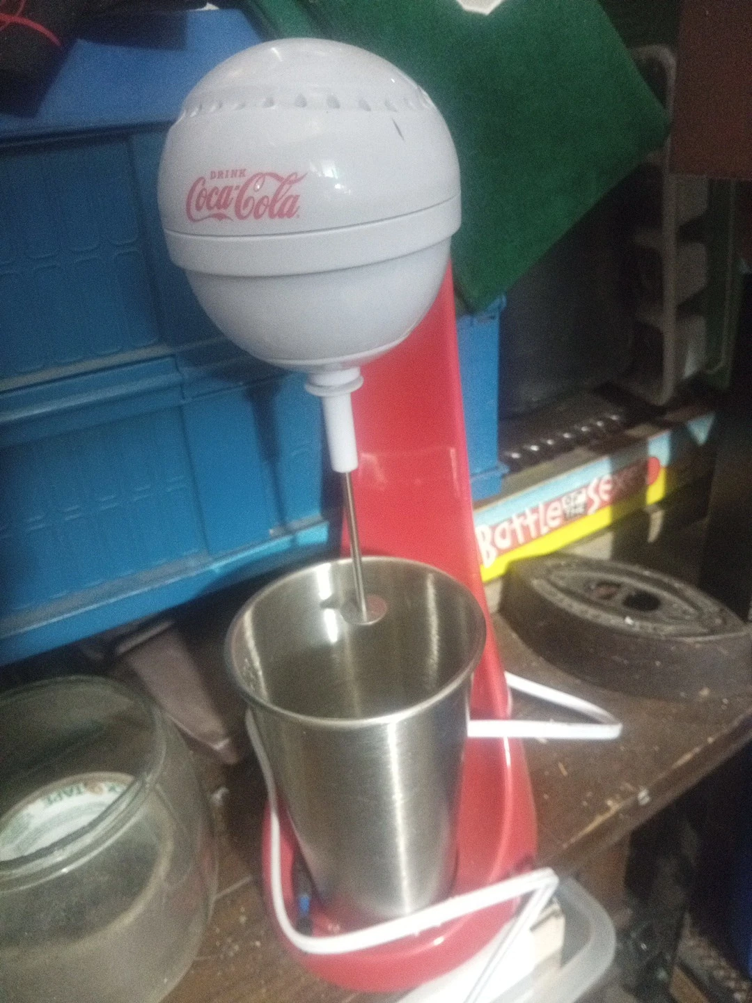 NOSTALGIA MLKS100COKE CocaCola Milkshake Maker 2-Speed Limited Edition