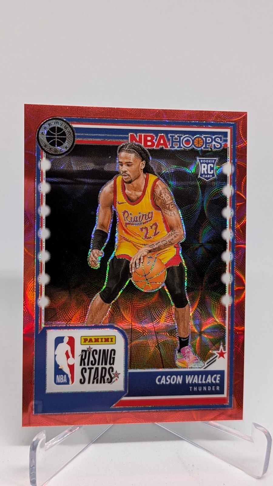 2023-24 Panini Hoops Premium Stock Cason Wallace #281 RC RED PRIZM 75/88