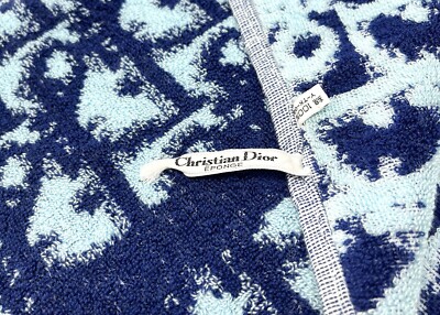 期間限定SALE⭐︎レア！J'ADORE DIOR コットンハンカチ　トロッター Christian Dior Vintage Trotter Monogram Beach Towel