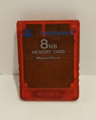 Sony PlayStation 2 PS2 8M 8MB 8 Megabyte Memory Card MagicGate - Red ...