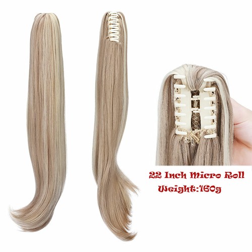 US Thick Jaw Claw Ponytail Clip In Extensions Pony Tail Hairpiece Real As Human - Picture 80 of 101