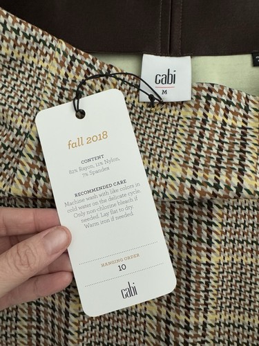 Cabi Women's Pastime Blazer Skirt Suit Set Plaid Brown Business Church 4/Medium - Picture 21 of 23