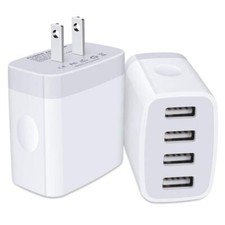 USB Wall Charger Plug,2-Pack Charger Block Charging Cube Fast Charging Box Mu...