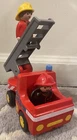 Vintage 1990 Playmobil 123 6716 Fire Engine Truck w Ladder and People, Rare