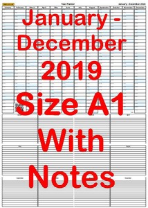 a1 pastel blue fade year planner with notes jan 2019 dec 2019 dec 2019 calander