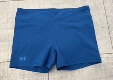 NWT Under Armour Girls Fitted Shorty Shorts Size Youth Large MSRP 30
