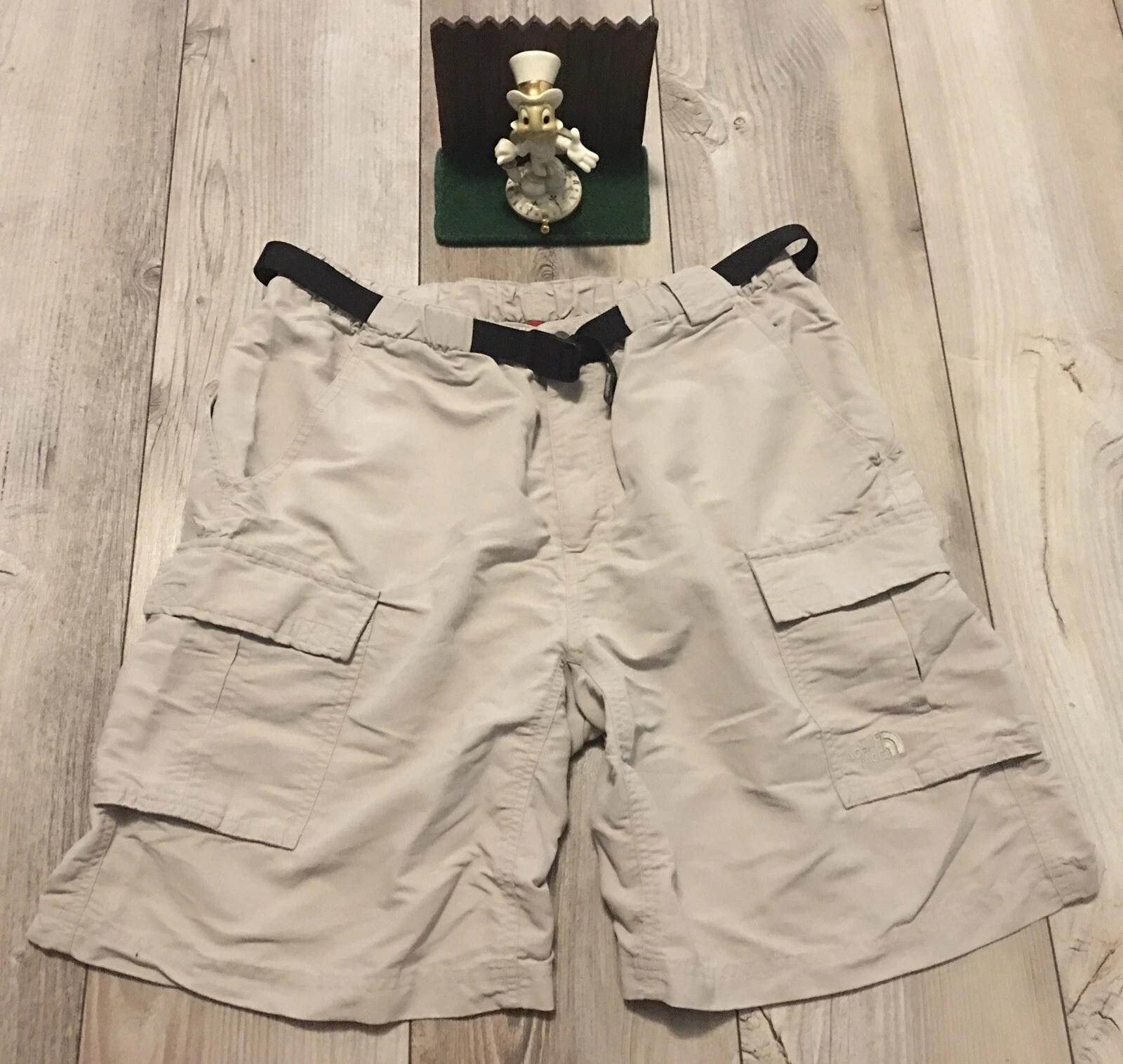The North Face Men's Size L Hiking/Outdoor Shorts Beige Nylon