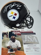 LYNN SWANN AUTOGRAPHED VSR4 TB MINI HELMET PITTSBURGH STEELERS HOF 2001 JSA