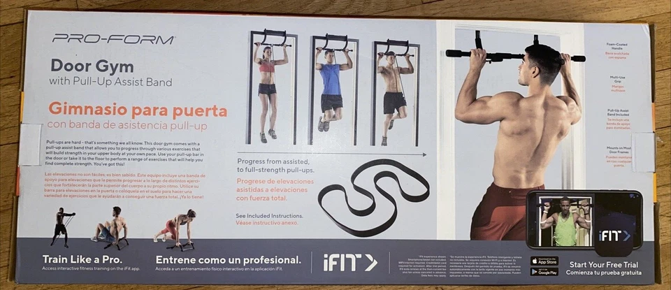 Pro-Form 3 in 1 Multi Training Door Gym with Pull-Up Assist Band iFit trial - Image 2 of 4