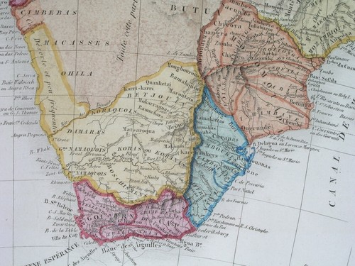 1835 ORIGINAL MAP SOUTH AFRICA RHODESIA ANGOLA ZAIR MADAGASCAR MOZAMBIQUE KENYA - Picture 8 of 12