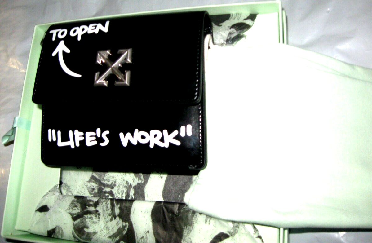 Off White Virgil Abloh Quote Jitney 0.7 Life's Work Leather