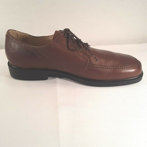 Scarpa elegante uomo Bass marrone 14 M Derby Oxford Field 2V57 pelle morbida tomaia carriera - Foto 5 di 12