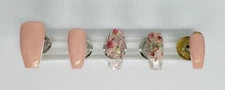 Press on nails/ Ballerina medium length 