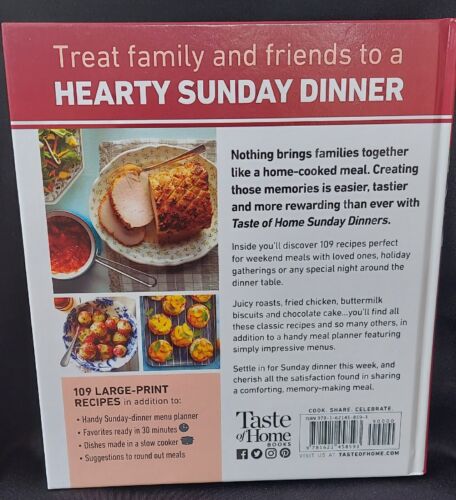 Taste of Home Sunday Dinners EZ Read Large Print Hardcover Cookbook - Picture 3 of 6