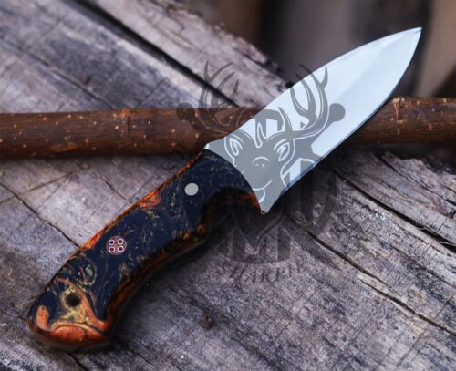 Skinner Hunting Knife with Sheath Outdoor Survival Bowie Sharp Fixed Blade - Picture 3 of 5