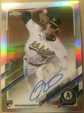 JORDAN WEEMS 2021 Topps Chrome Rookie Autograph Refractor card #RA-JW SN 135/499