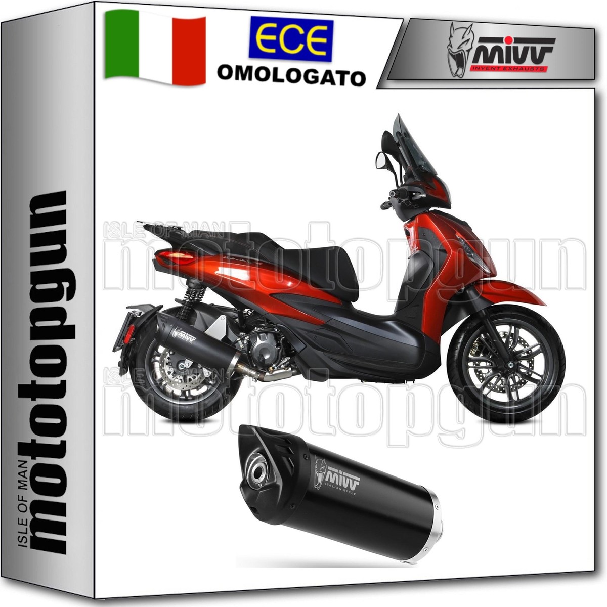 Scarico Beverly 125 Nuovo 2017 MIVV SCARICO OMOLOGATO MOVER NERO