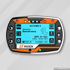 SODI 2020 STYLE GEL STICKER FOR ALFANO 6 LAP TIMER - KARTING