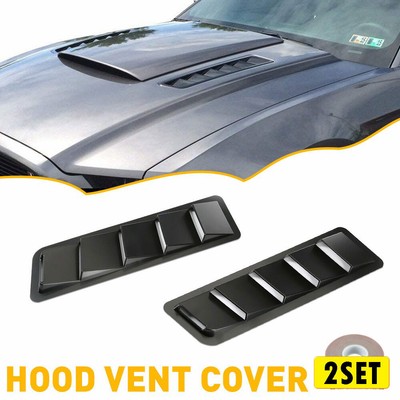 4pcs Car Scoop Vent Hood Kit Cold Flow Air Intake Louvers Cooling Bonnet Cover