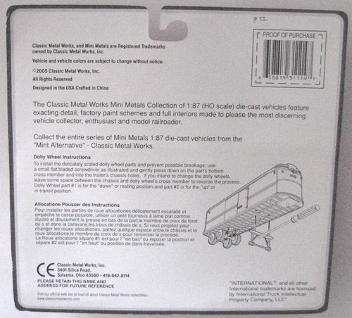 EASTERN IH R-190 Tractor 32' Aero-Van Trailer set 31114 - Mini Metals CMW - HO - Picture 3 of 3