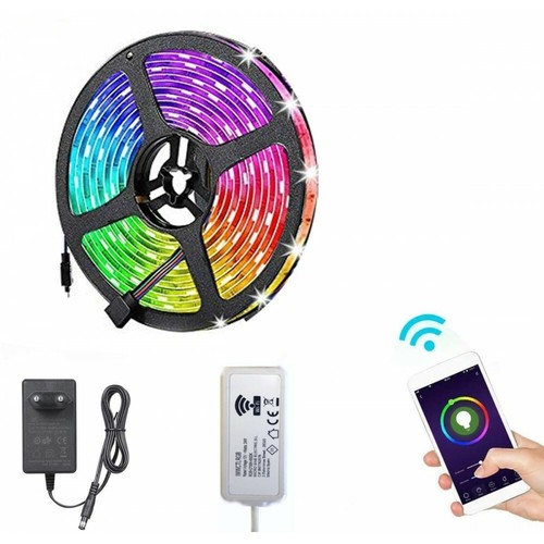 LED Smart Home Strip WiFi 5 mtr tiras con controlador de transformador 12V 24W regulable IP65 - Imagen 2 de 9