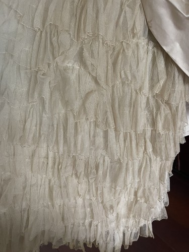 Antique 1890’s Silk Damask Bustle Ball Gown Authentic Costume - Picture 22 of 22