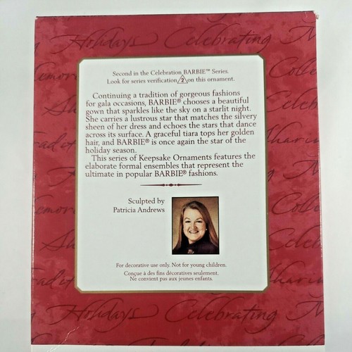 Vintage 2001 CELEBRATION BARBIE Hallmark Keepsake Holiday Ornament NEW IN BOX - Picture 2 of 7