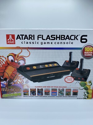 Atari Flashback 6, Video Game Console, 100 Pre Loaded Games, Complete With  Box