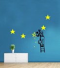 Banksy EU Workman remove star from EU flag Brexit wall sticker vinyl decal Dover
