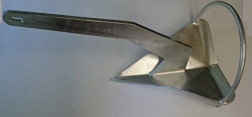 MarineNow Galvanized Shovel Scoop Style ANCHOR with Roll Bar (10 kg 22 lb) - Bild 1 von 3