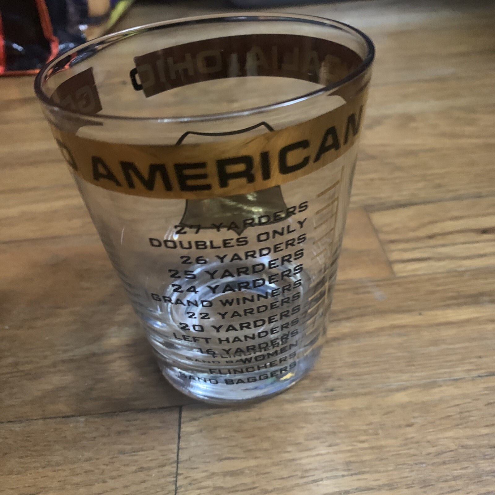 GRAND AMERICAN Trap Shoot VANDALIA OHIO Highball Bar Glass SHOOTERS