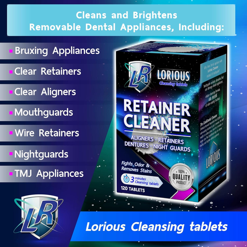 Retainer Cleaner and Other Dental Appliances Cleaner Tablets (120 Tablets) for 4 - Picture 5 of 9