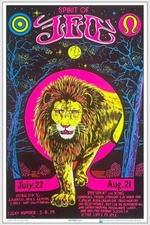 Leo Zodiac Sign Blacklight Poster 23.5" x 35.5" Laminated