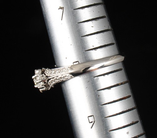 KAY'S DESIGNER ROUND NATURAL DIAMOND HALO SOLID 14K WHITE GOLD ENGAGEMENT RING - Picture 4 of 9