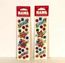 Lot of 2 Vintage Hambly Prismatic Name Sticker Sheets Josh and Joshua 90s New