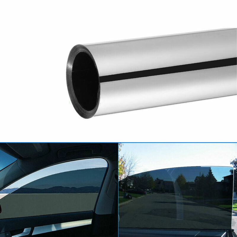 Silver Chrome Window Mirror Tint Film Car Home Office Glass Uncut Roll 20x118''