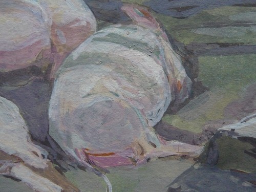 Konstantinovna o.ä - Russischer Maler - Drei schlafende Schweine von 1937 - Bild 6 von 16