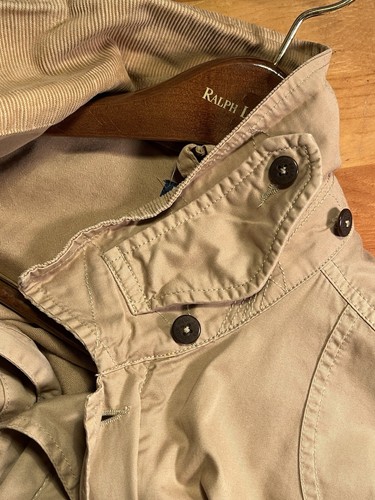 Giacca militare vintage Polo Ralph Lauren full zip cotone campo XL con cappuccio staccabile - Foto 13 di 21