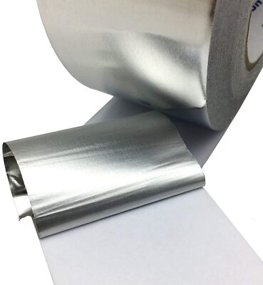Aluminium Foil Duct Tape, Adhesive Silver Foil Tape Heat-Resistant Waterproof, Metal Roll Gaffer Tape For