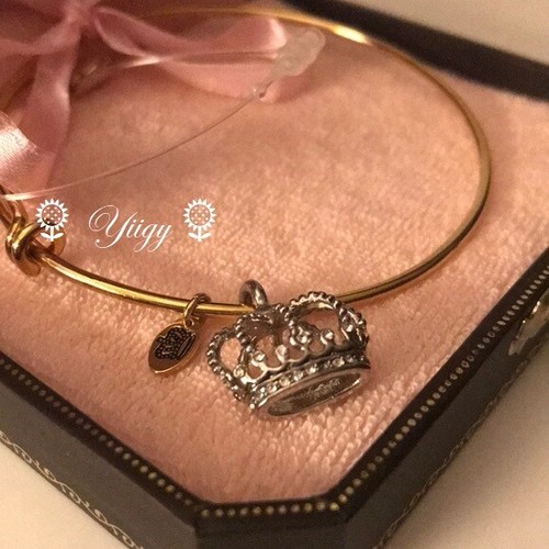 ๐ผ๐ฆ Juicy Couture ๐ผ๐ฆ Padlock Wish Bangle Crown Gold Bracelet ๐ผ D49 - Picture 3 of 4