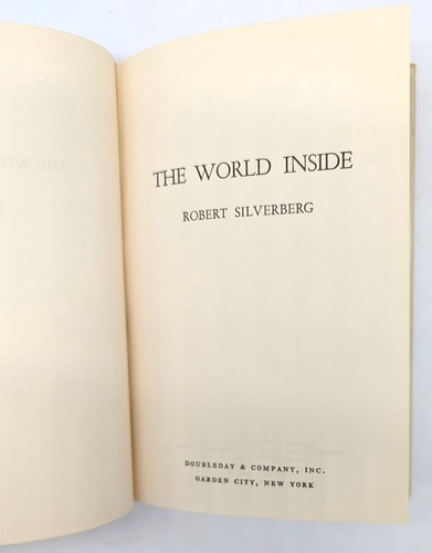 Robert SILVERBERG, The WORLD INSIDE 1971 HC/DJ Book Club Sci-Fi - Picture 6 of 8